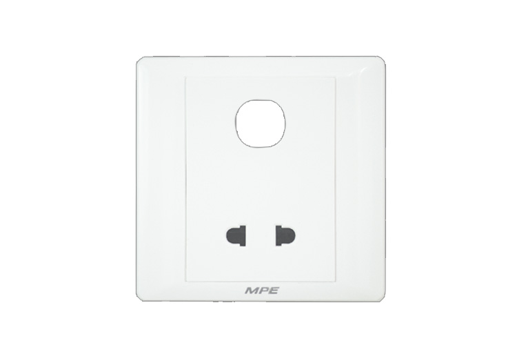 Mặt cắm đơn 2 chấu 1 lỗ MPE B2USX