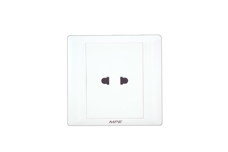Mặt ổ cắm đơn 2 chấu MPE B2US