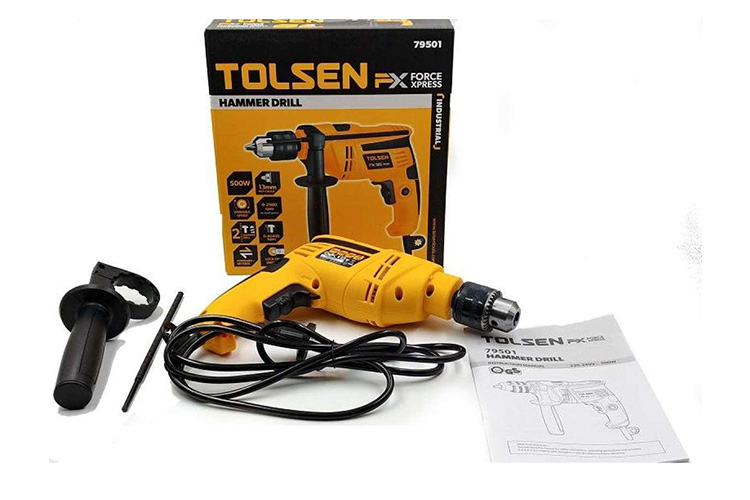 Máy khoan tác động 500W/13mm X-tip Tolsen 79501