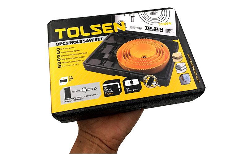 Bộ 8 vòng khoét lỗ lớn Tolsen 75866