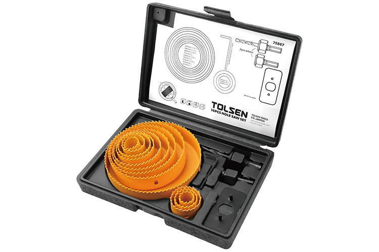 Bộ 16 vòng khoét lỗ lớn Tolsen 75867