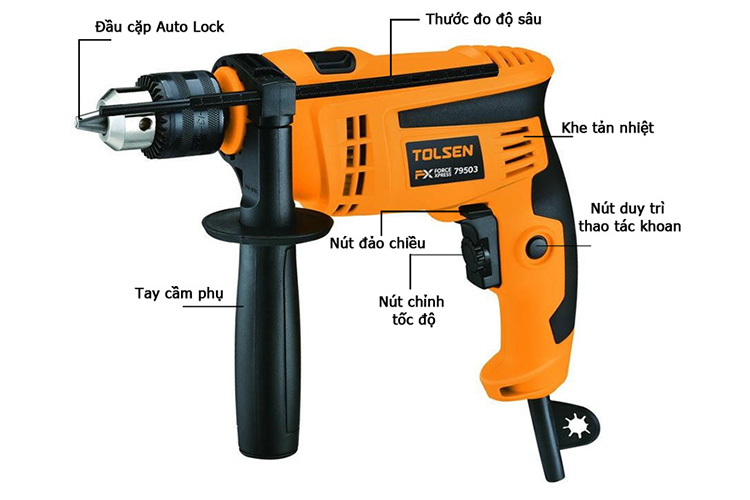 850W/13mm X-tip Tolsen 79503 impact drill