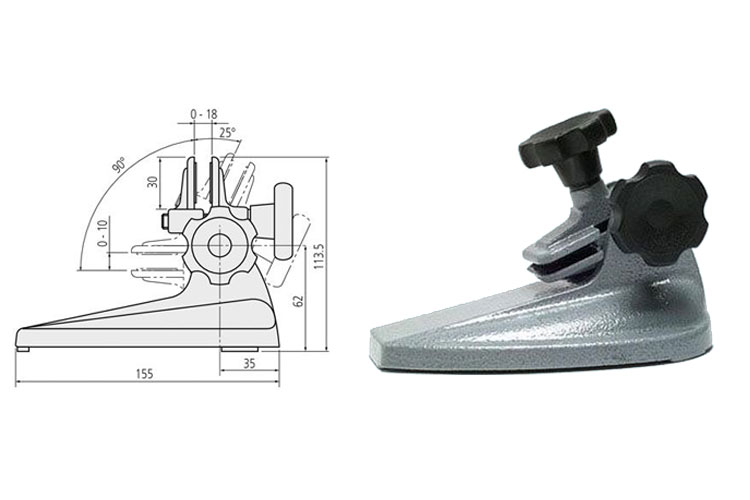 Đế gá Panme đến 100mm có chỉnh góc Mitutoyo 156-101-10