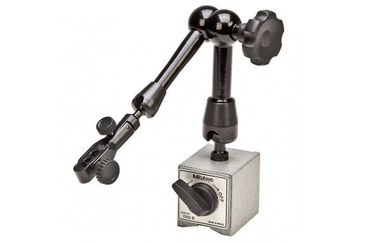Đế từ gá đồng hồ so kẹp Φ6, Φ8, Φ9,53mm khóa cơ khí Mitutoyo 7032B