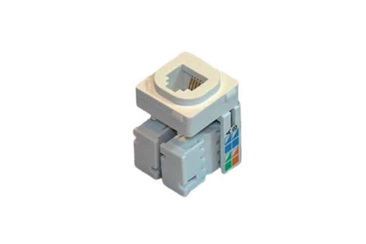Ổ cắm điện thoại 4 dây tròn LIOA E18RJ140