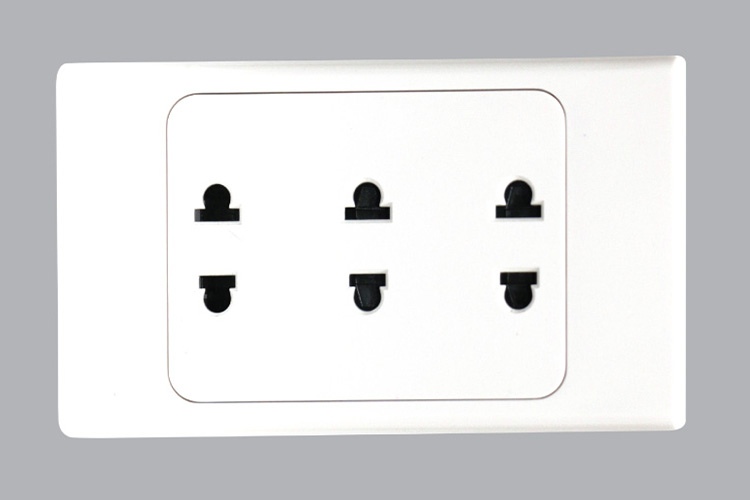 Ổ cắm 3, 2 chấu đế liền 16A MPE A20US3N