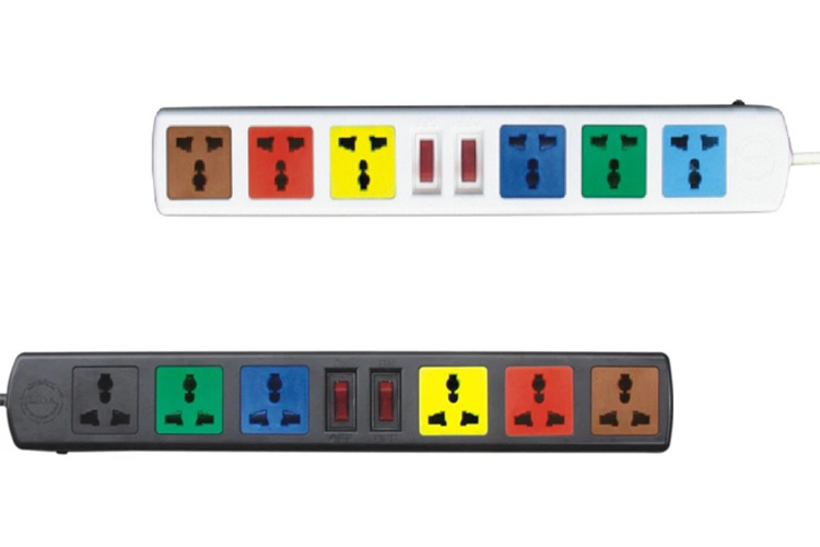 Ổ cắm điện 6 ổ cắm 2 công tắc dây 5m LiOA 6S5W