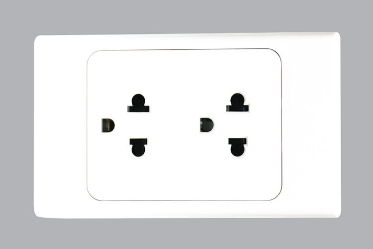 Ổ cắm đôi 3 chấu đế liền 16A MPE A20UES2N  