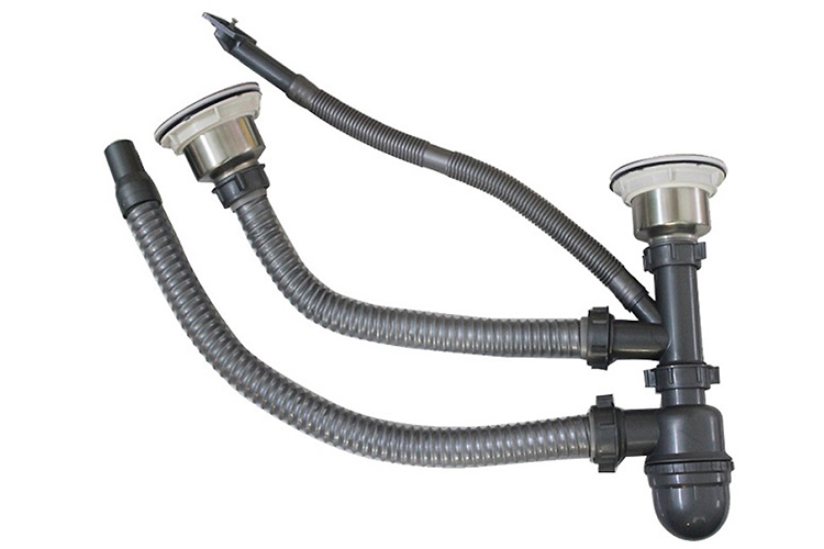 Xả chén đôi nắp inox rổ nhựa COVIPHA 448001XCDNXB
