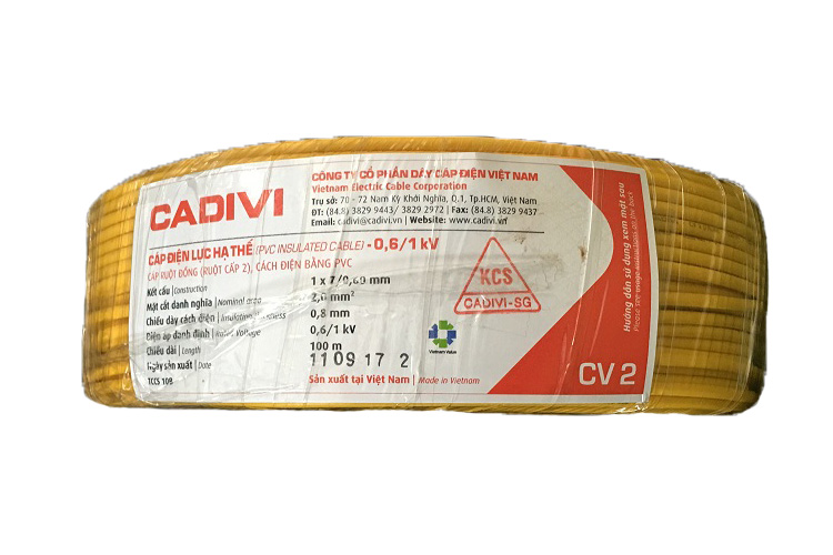 Dây điện đơn mềm 2.0 CADIVI CV 2.0