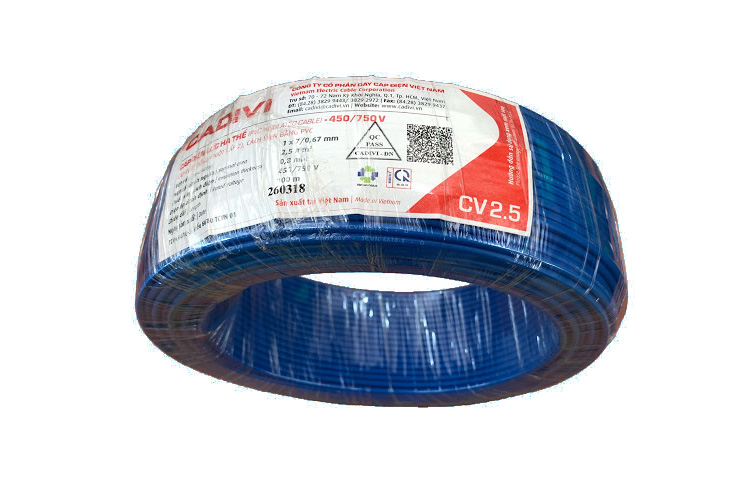 Dây điện đơn mềm 2.5 CADIVI CV 2.5