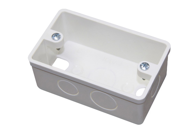 hộp âm nhựa trắng đơn 106x64x43mm NANOCO NA101