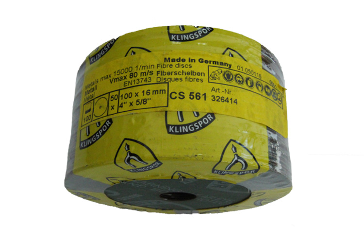 Nhám mài dĩa Fiber disc CS561/P100/100x16mm Klingspor 326414