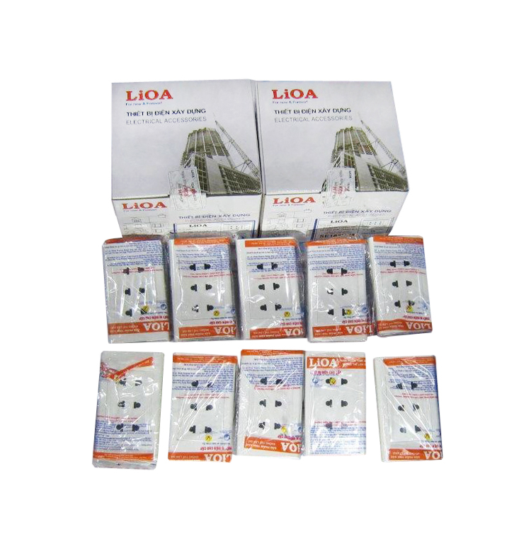 Ổ cắm ba, 2 chấu 16A LiOA SE183U
