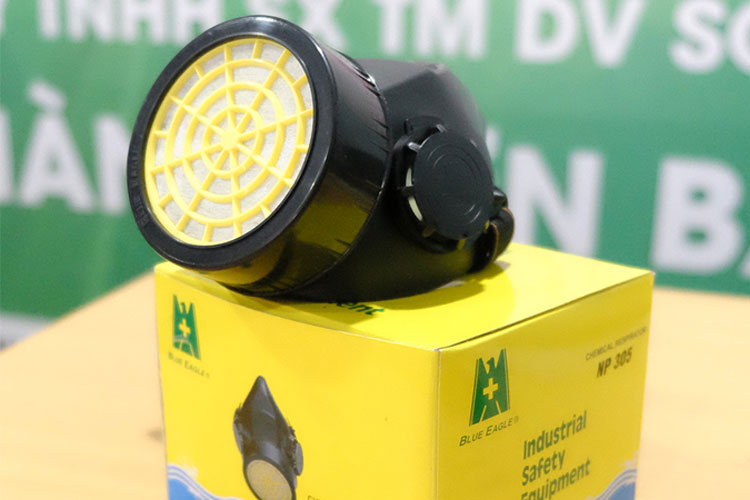 Mặt nạ phòng độc phin lọc đơn, hai van thở Blue Eagle NP305