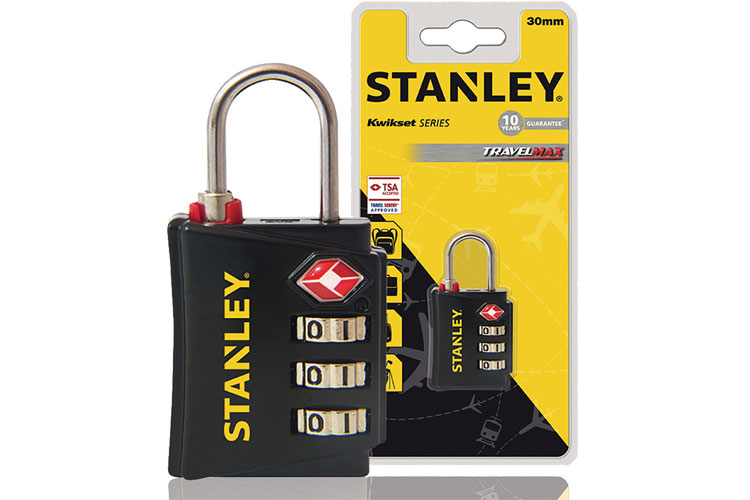 Ổ khóa 3 mã số rộng 30mm màu đen Stanley S742-054