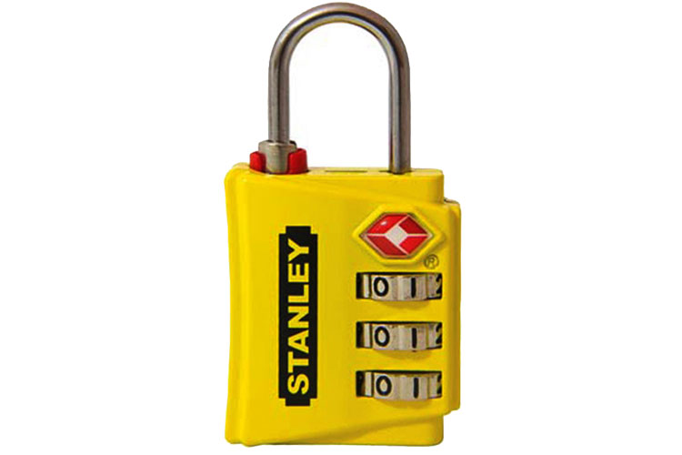 Ổ khóa 3 mã số rộng 30mm màu vàng Stanley S742-056