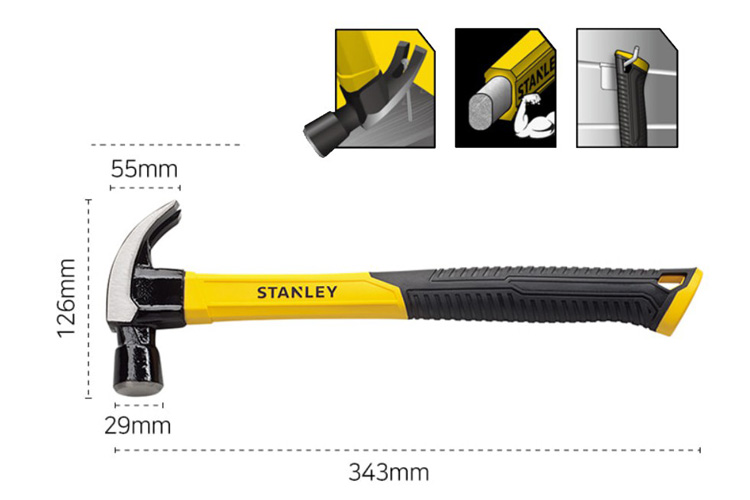 Búa nhổ đinh cán bọc nhựa 20Oz Stanley STHT51392