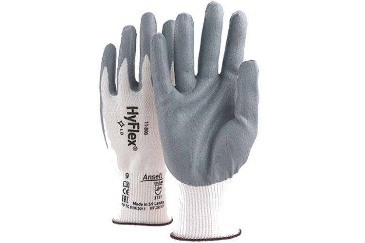 Găng tay phủ nhựa lòng bàn tay Ansell Hyflex 11-800