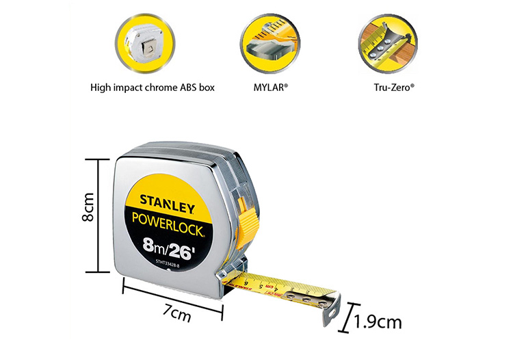 Thước cuộn power lock 8m/26 inches Stanley STHT33428-8