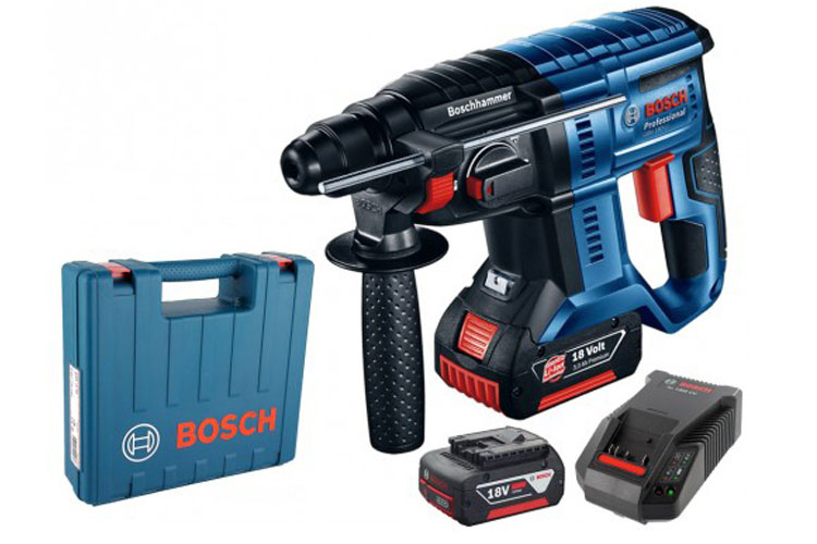18V/4Ah cordless rotary hammer drill with SDS plus bit BOSCH 06119111K1