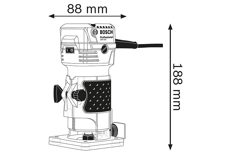 Máy phay dạng nhỏ 550W BOSCH 06016A00K0