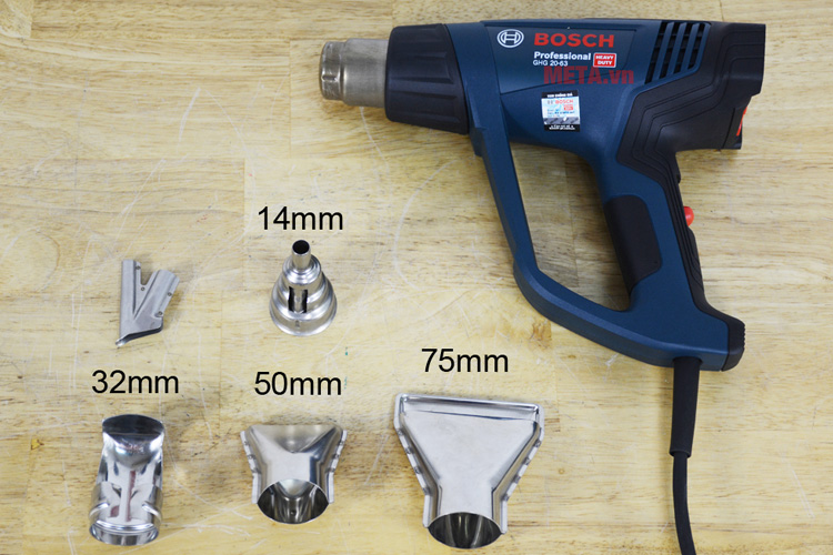 Máy thổi hơi nóng 2000W kèm mũi khò BOSCH 06012A62K0