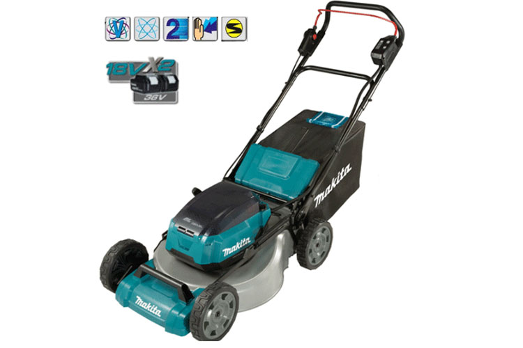 Xe cắt cỏ đẩy tay 534mm pin 18V/4Ah Makita DLM530Z