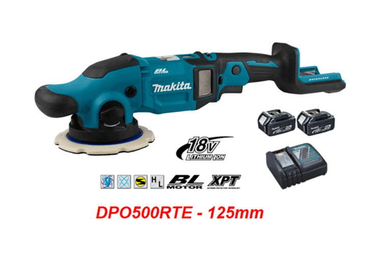 Máy đánh bóng quỹ đạo tròn pin 18V/5.0Ah Makita DPO500RTE