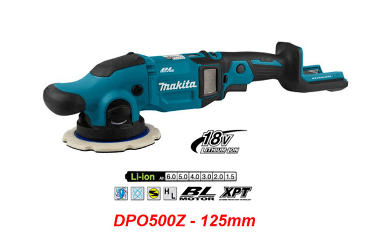 Máy đánh bóng tròn pin 18V/5.0Ah Makita DPO500Z không pin và sạc