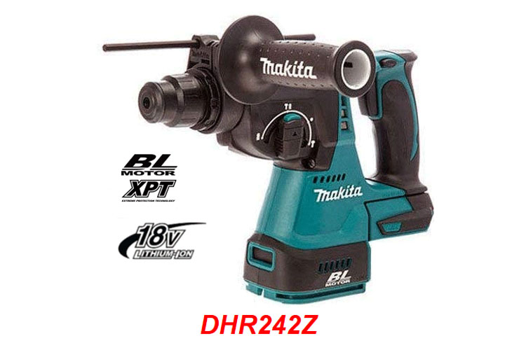 Máy khoan bê tông 18V/4Ah Makita DHR242Z không pin và sạc