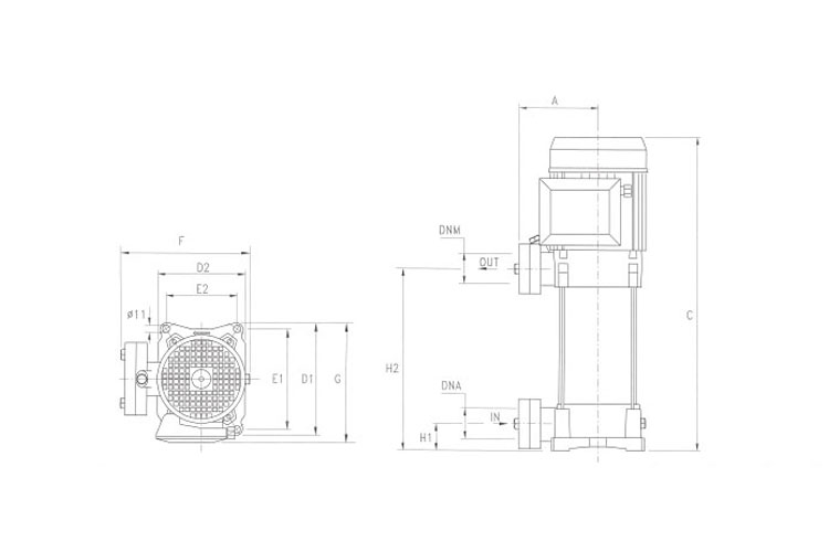 Máy bơm trục đứng cánh Inox 2.2KW/3HP Pentax U7SV-300/6T