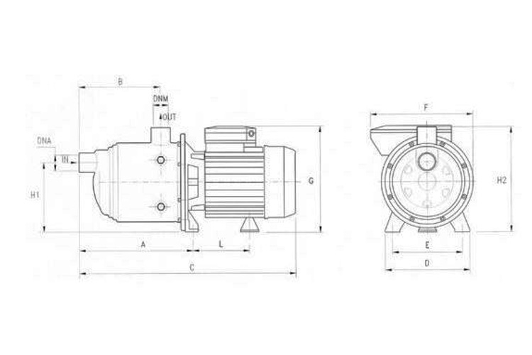 Máy bơm ly tâm đa cấp đầu Inox 1.8HP Pentax U5S-180/6