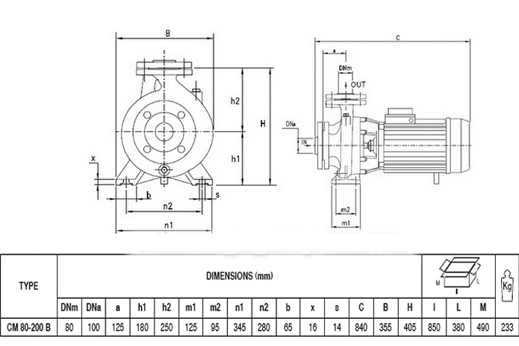 Máy bơm ly tâm 58-46.1m Pentax CM 80-200B