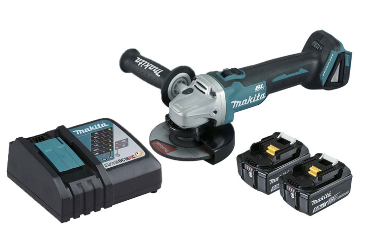 Máy mài góc 125mm pin 18V/5.0Ah Makita DGA506RTE