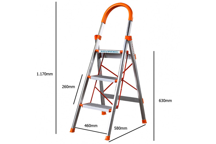 Thang nhôm ghế 3 bậc Advindeq ADS-703