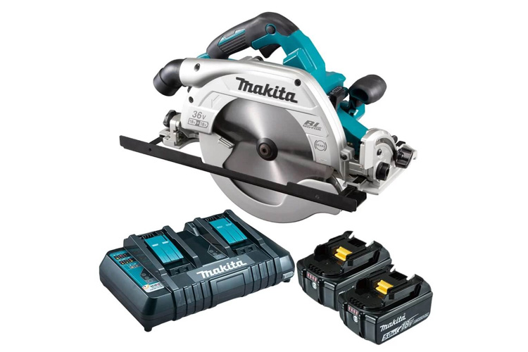 Makita DHS900PT2 18Vx2 battery 235mm circular saw