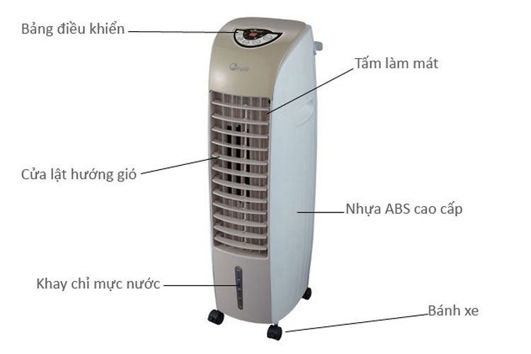 Quạt làm mát bằng hơi nước 60W/6.5 lít FujiE AC-18B