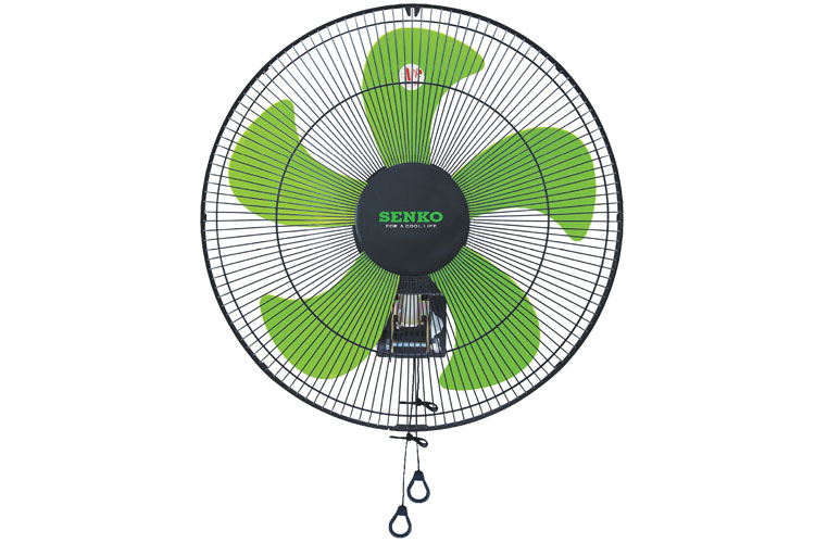 Quạt treo tường 2 dây 4.5 tấc đế sắt SENKO TC1886 màu đen két
