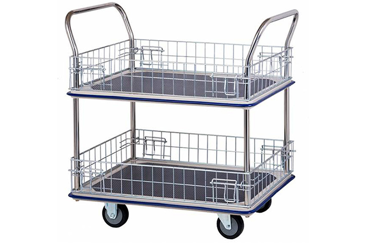 Xe đẩy hàng 2 tầng có lưới bảo vệ tải trọng 370kg Sumo HB-220M