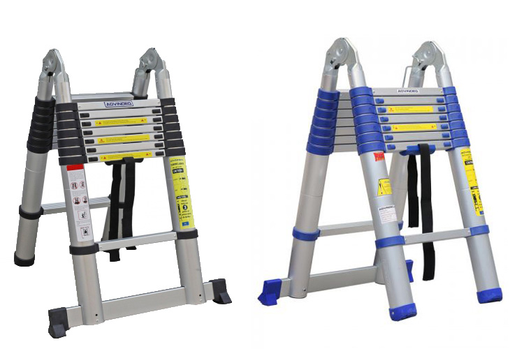 Thang nhôm chữ A rút gọn đơn 2x8 bậc Advindeq ADT708B