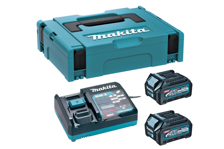 Bộ pin sạc 40V 2.5AH MAKITA 191J81-6 (DC40RA + BL4025X2 + MAKPAC1)