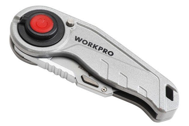 WORKPRO W011033 Adjustable Utility Knife with Light